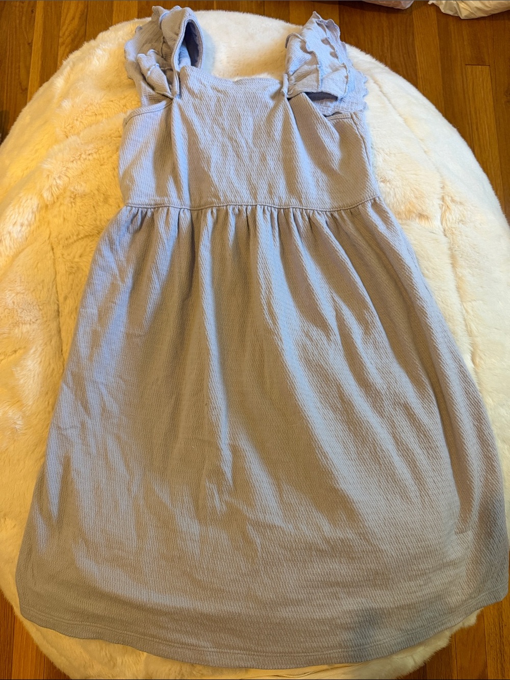 Girls' Light putple Ruffle Sleeve Dress - Casual Summer Dress